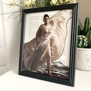 Editorial Collage Wall Art Rihanna Sheer Flowing Dress Ethereal Aesthetic